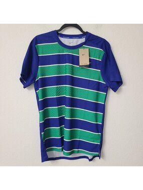 Nike Court Slam ADV Tennis Shirt FZ6934-539 Size M Blue Green